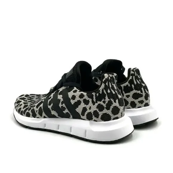 Adidas Swift Run Womens Running Shoe White Black Animal Leopard Trainer Sneaker - Picture 9 of 10